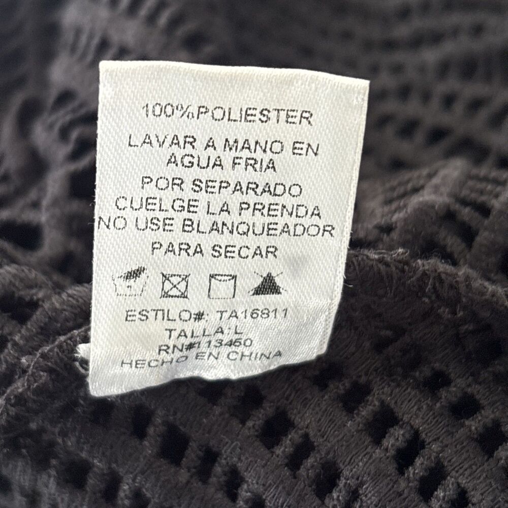Anthropologie X Lulumari Women's crotchet Knit Crop Swim Cover Up Top Size L - Picture 6 of 14